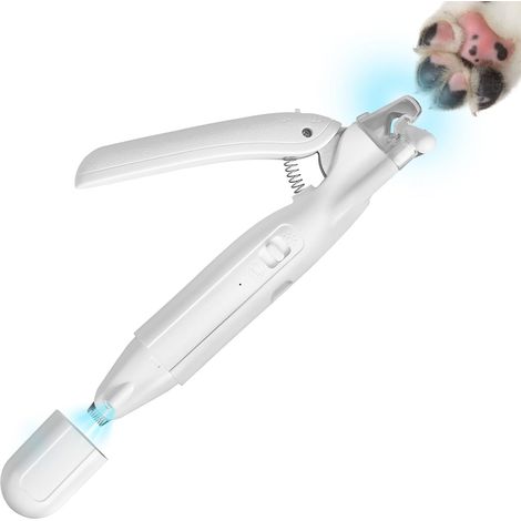 Coupe Ongles Chien et Chat avec Éclairage LED, Silencieux et Ultra Précis, Chargement USB