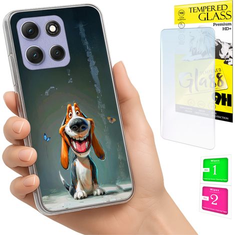Funda para Motorola Moto G86 Power Photo Case Back Dog + cristal 9H (1/5)