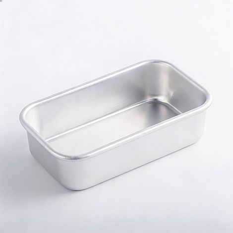 Rechteckige Aluminium-Kuchenform mit Antihaftbeschichtung – für Brot, Kuchen und Brownies – ofenfest, 12 x 7 x 2,3 cm (1/5)
