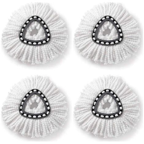 Lot de 4 têtes de balai à franges rotatives de rechange pour balai à franges O Cedar, en microfibre, faciles à nettoyer, pour le nettoyage des sols (1/5)