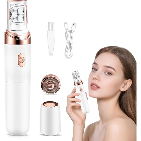 Haarentferner für Frauen, elektrischer USB-Gesichtshaarentferner, schmerzfreie Körperhaarentfernung für Wangen, Kinn, Arme und Achseln (1/5)