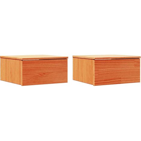 Maison Exclusive - Nachttisch 2 pcs Wachsbraun 37 x 35 x 18,5 cm