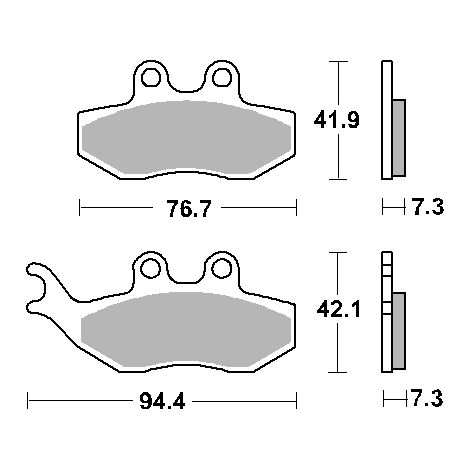 Pastillas de freno SBS KH194 Street Standard Cerámica Negra