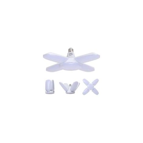 Lampe Garage E27 60W,Lampe Atelier Blanc Froid 6500K 6800Lm,Déformable avec 4 Panneaux Ajustables, Éclairage Plafond LED, pour Garages