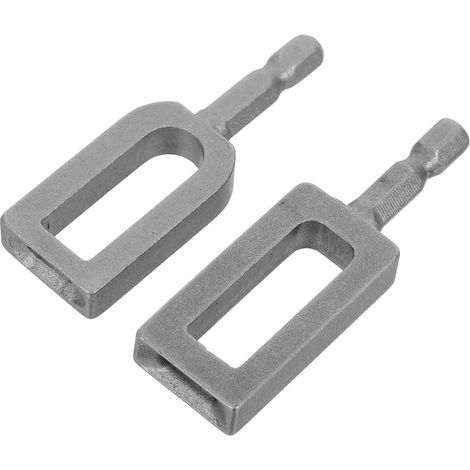 2 Pièces Outil de Torsion de Fil pour Perceuse avec Tige Hexagonale 1/4 en Acier au Carbone, Liage de Fil de Clôture Barres D'armature, Portable pour Construction de Clôtures (1/5)