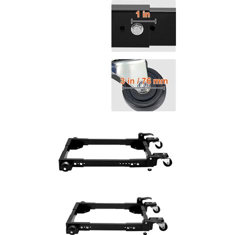 Soporte para lavadora/refrigerador, diseño ajustable, construcción robusta, soporta hasta 680 kg (1500 lbs). (1/2)