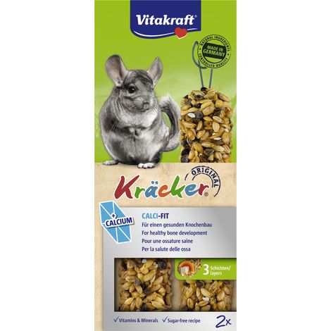 Vitakraft Nagerfutter Snack Kräcker Calci Fit 112 g 2 Stück