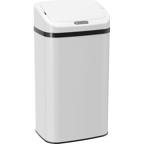 HOMCOM 48L Sensor Bin, Stainless Steel Kitchen Bin with Automatic Close