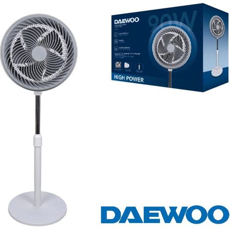VENTILADOR DAEWOO HIGH SPEED 90W 12 30CM BASE REDONDA