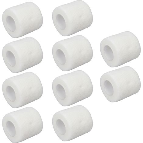 10 Bandes Adhésives Auto-Agriffantes Multifonctions Jetables Antidérapantes Anti-Choc pour Poignée Tatouage Blanc (1/5)