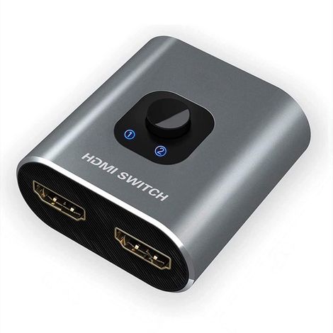 HDMI Splitter - 2 In 1 Out Or 1 In 2 Out - Aluminium Housing - 4K@60Hz - Supports 3D And HD Audio - For TV Fire Stick Xbox PS4 (1/5)