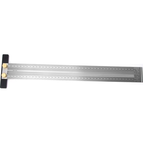 Règle de trou de Type T en acier inoxydable, jauge de traçage, outil de mesure de marquage pour le travail du bois, 400mm (1/5)