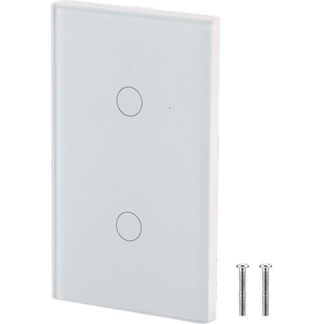 Einkreisiger WLAN-Touchschalter für Alexa und Google, 2-Wege, Wechselstrom 90-250 V (weißer US-Stecker) (1/4)
