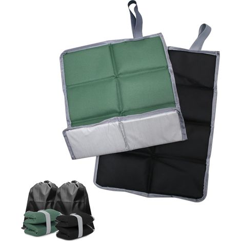 JSSEVN-2 PCS Coussin de Siège Extérieur Thermo Tapis de Siège Pliable Coussin de Siège Imperméable avec 2 Sac de Transport pour Pique-Nique (1/5)