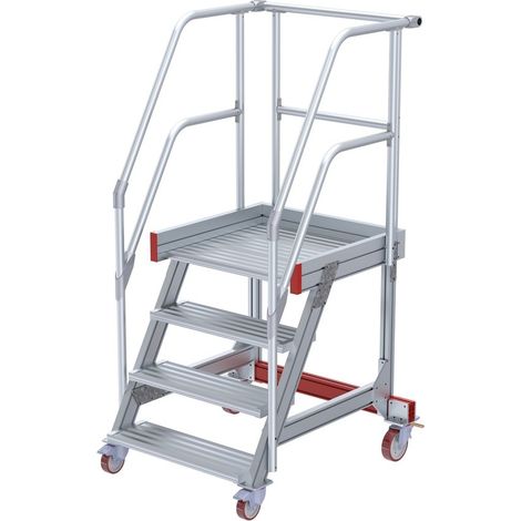 Euroline 513 Wartungsbühne 60° 800mm Stufenbreite 4 Stufen Alu gerieft