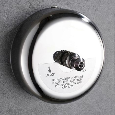 Étendoir à linge rétractable pour intérieur et extérieur, support mural pour linge d'intérieur, corde à linge de 2,8 m pour appartement, hôtel, buanderie, salle de bain. (1/5)