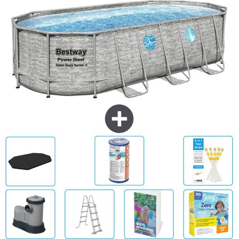 Bestway Power Steel Oval - 549x274x122 cm - 8-teilig S572