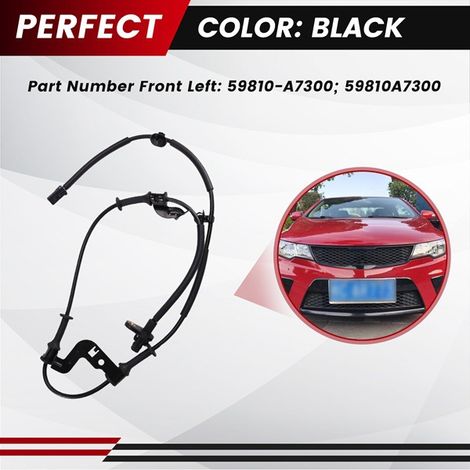 1 Farbe: Schwarz Material: Kunststoff Passend für Kia Forte ABS-Sensor vorne links 598 (1/4)