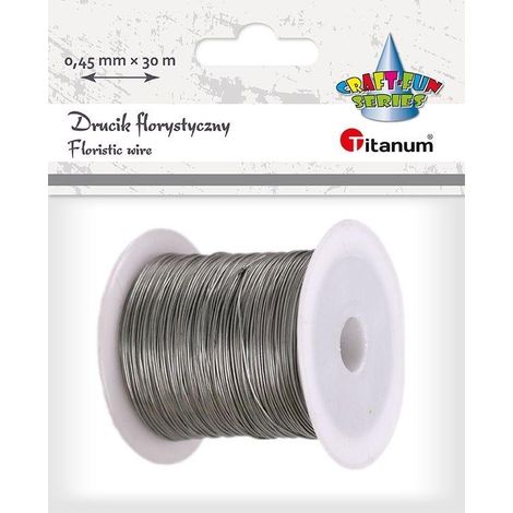 Filo per decorazioni floreali 0,45 mm x 30 m, argento