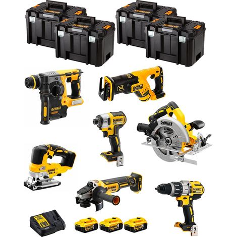 DeWALT Kit DWK703T (DCD996 DCH273 DCG405 DCF887 DCS334 DCS570 DCS367 3 x 5,0 Ah DCB115 4 x TSTAK VI) (1/5)