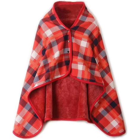 Plaid - Shawl Blanket - 135 x 80 cm - Double-Layer Polyester - Indoor Office Car Use - 1 Piece (1/2)