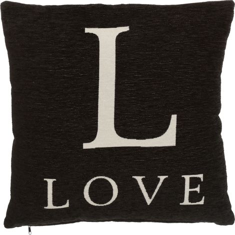 Premier Housewares Words 'Love' Black Cushion