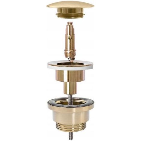 Bouchon d'évier universel, compatible avec les bondes à bouton-poussoir et à clapet, (1/3)