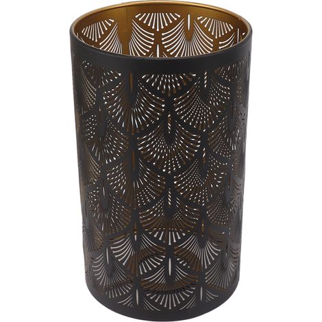 Abat-jour moderne cylindrique en métal ajouré E27/E26 pour chambre ou salon (1/5)
