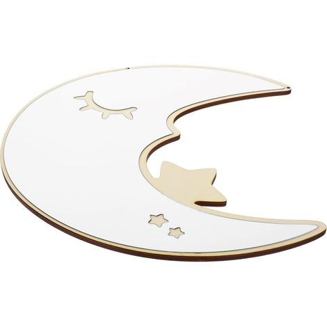 mural miroir en acrylique en forme de lune beige imperméable (1/5)
