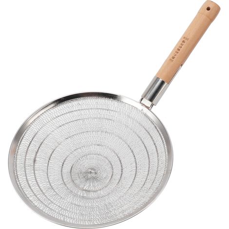 Passoire en acier inoxydable 304 avec manche en bois, tamis pour cuisson et friture, diamètre 30 cm (1/5)