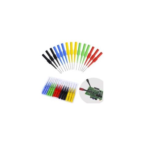 15 sonde di prova per foratura, sonde di prova con connettore a banana, sonda di prova per multimetro isolata da 4 mm - Crezuo (1/3)