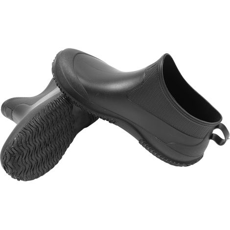 Bottes de pluie antidérapantes imperméables, bottes courtes pour lavage auto et activités extérieures, noir, taille 41 (1/5)
