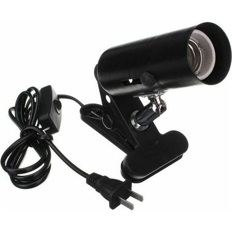 Lampe chauffante Tortue Terrestre, Ampoules UVA UVB Lampe Chauffante Terrarium Infrarouge Lampe Pince pour Reptiles Noir (1/3)