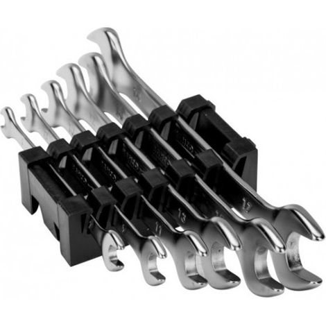 BAHCO - Jeu de clés à fourche doubles, dimensions métriques - 6 pcs/clip en plastique (1/3)