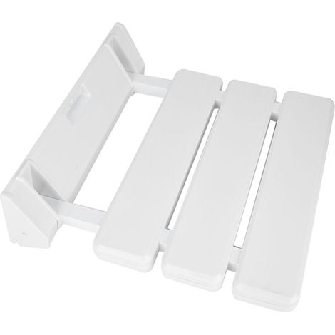 CHOYCLIT Siège de douche rabattable mural, banc de salle de bain pliable pour sauna domestique, blanc