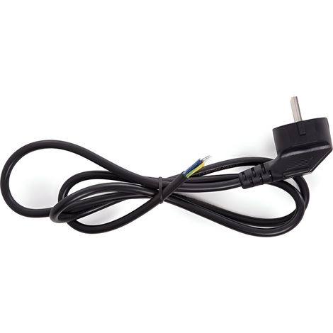 Elektrisches Kabel 1,5m mit europäischem Stecker Schwarz