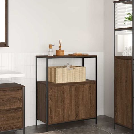 Mueble de baño con estantes roble marrón 76,5x35x95 cm vidaXL (1/5)