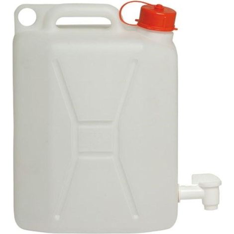 TANICA CON RUBINETTO PLASTICA 20 LT ACQUA OLIO VINO OLIO PER ALIMENTI FE 30946 (1/2)