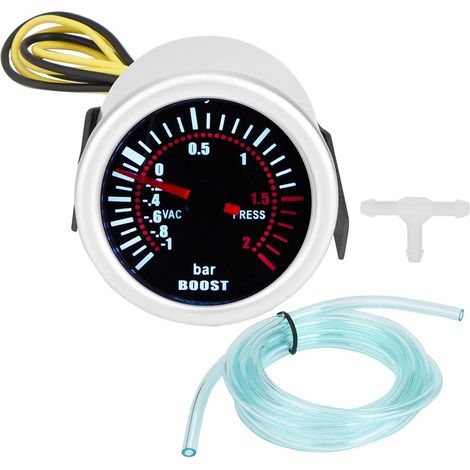 Manometro pressione turbo, manometro pressione auto di ricambio universale, manometro pressione digitale a LED da 2" 12V per pressione turbo