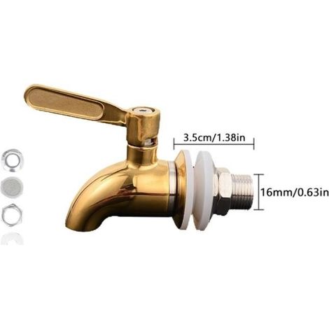 Küchenarmatur, Getränkeauslaufhahn aus Edelstahl, 12 mm 16 mm, für Getränke, Wein, Fasswasser, Wasserhahn - Typ 03 (1/4)