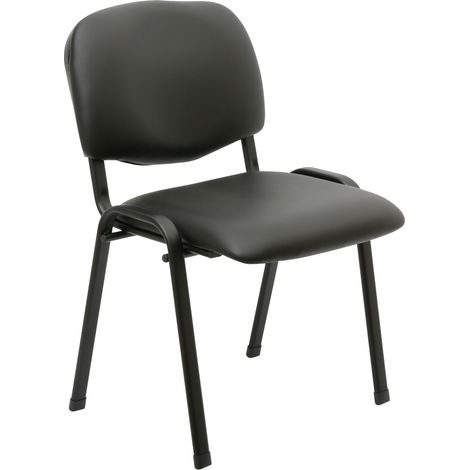 SEDIA INTERLOCUTORIA nero - cm 54,5 x 58 x 81,5- 5 pezzi - KASART