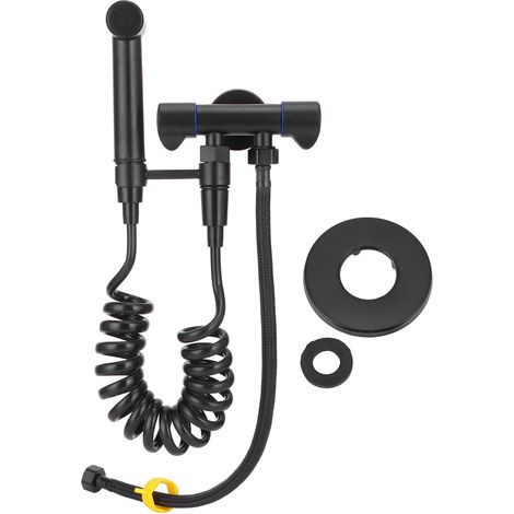 Robinet d'angle en acier inoxydable pour douchette WC haute pression G1/2, 1 entrée 2 sorties, fournitures de salle de bain (1/5)