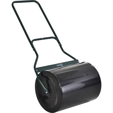 Rodillo Para Césped Con Mango En U, Rodillo Para Jardín De 40 Cm De Diámetro, 60 L, Relleno De Agua/Arena, Metal Negro, 57 X 40 X 123 Cm (1/5)