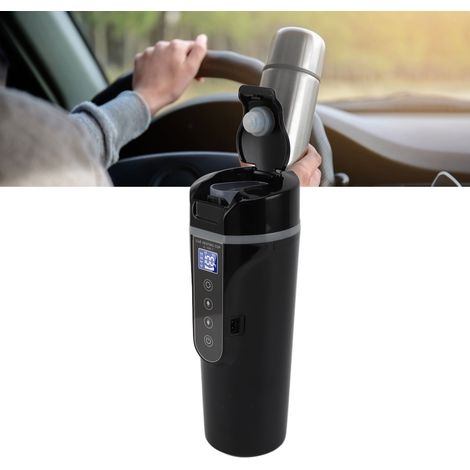 500-ml-Trinkflasche für Elektroautos mit Smart-Display, 12V/24V-kompatibel, Schwarz (1/5)