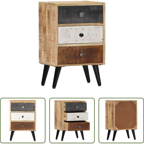 Bois de manguier - Table de chevet 40 x 30 x 60 cm Bois de manguier massif (1/5)
