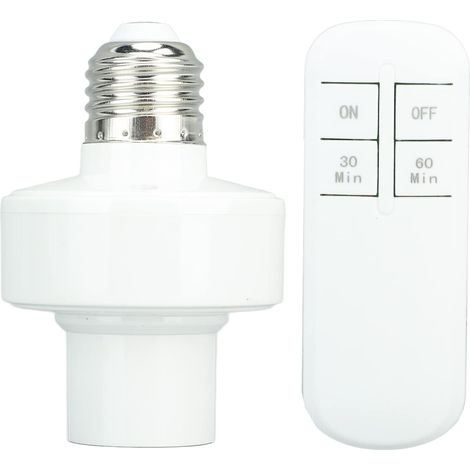 Douille de Lampe sans Fil, Télécommande sans Fil Douille d'ampoule 30 M Facile à Installer Résistant aux Interférences de Remplacement avec Télécommande pour Lampe à économie d'énergie 220V (1/5)