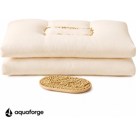 Almofada Cervical Ergonómica Algodão Hipoalergénica Respirável 48 x 74 cm (1/5)
