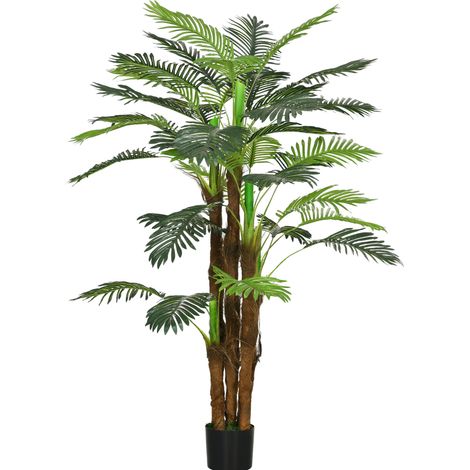 Plante artificielle palmier 160 cm avec 36 branches pour intérieur et extérieur, décoration verte (1/5)