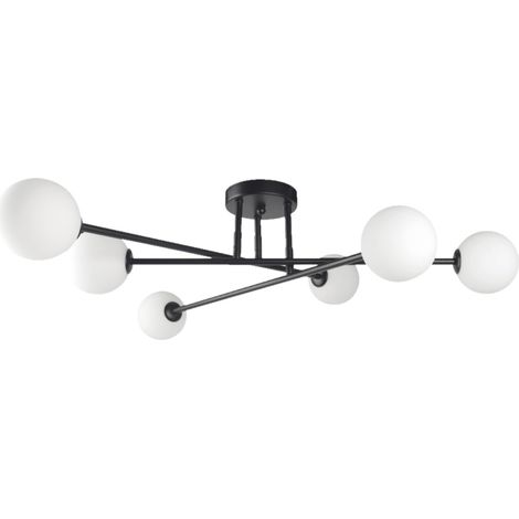 Plafoniera Light Prestige Dorado nero metallo 6xG9 80cm