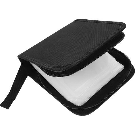 Boîtier de Rangement CD 40 Capacités en Polypropylène Non Tissé Fermeture Éclair, Structure Compacte et Protection Optimale pour Amateurs de Films et Voyages (1/5)